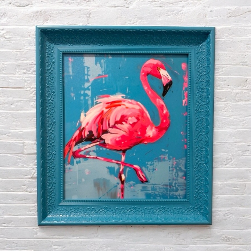 Dakota London Pink Flamingo Framed, NWT